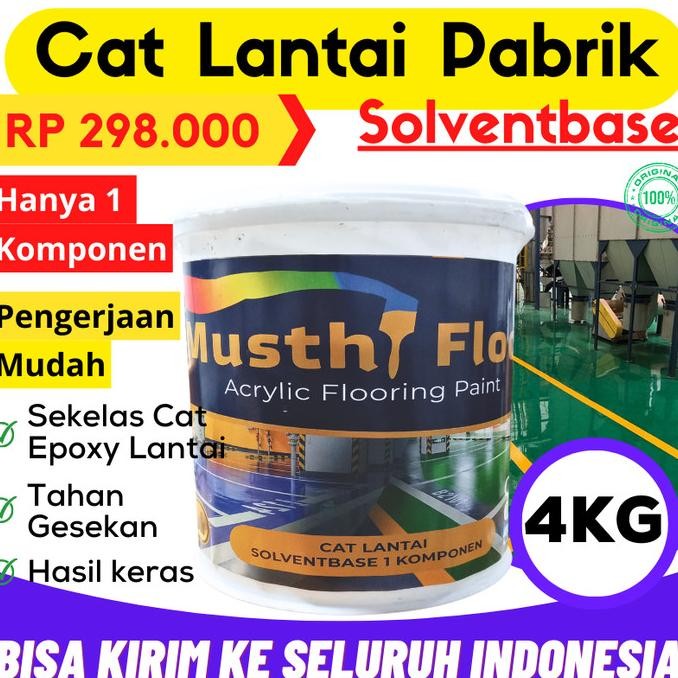Cat Lantai Pabrik Cat Lantai Gudang Solventbase Sekelas Epoxy 5Kg - clear HFS