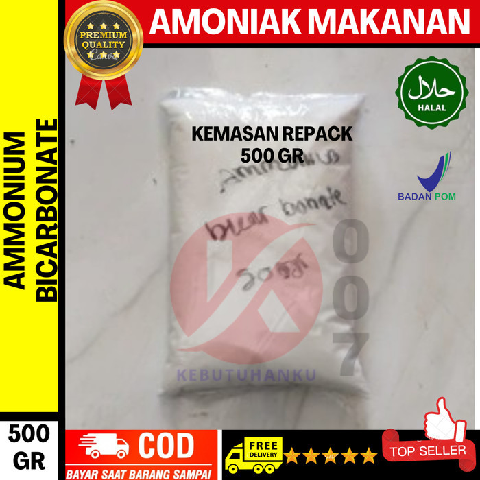 

Amoniak makanan 500 gr halal / amoniak kue