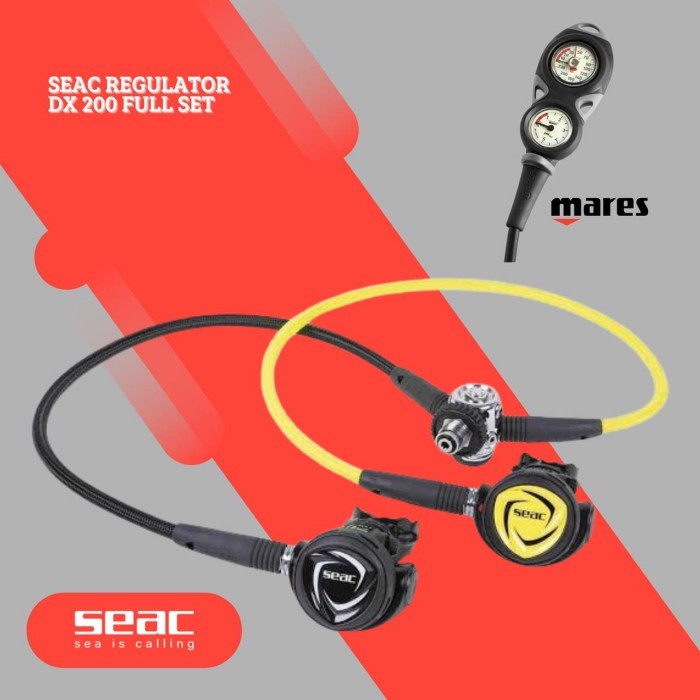 SEAC REGULATOR P-SYNCHRO FULL SET / REGULATOR DIVING / SCUBA DIVING READY STOK