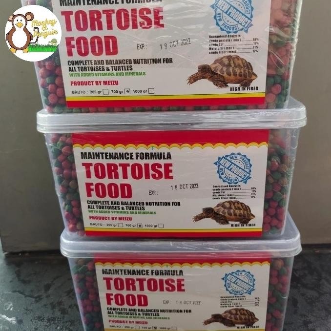 Meizu tortoise food 700 gram/Pelet makanan tortoise Sulcata