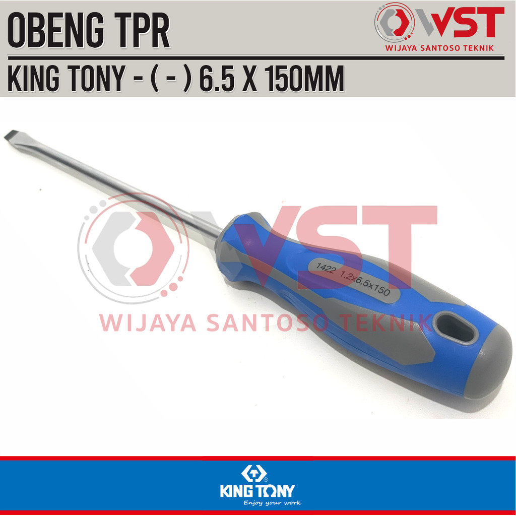 King Tony Obeng Min 6.5x150 mm Gagang TPR / Minus 6.5 x 150 Kingtony