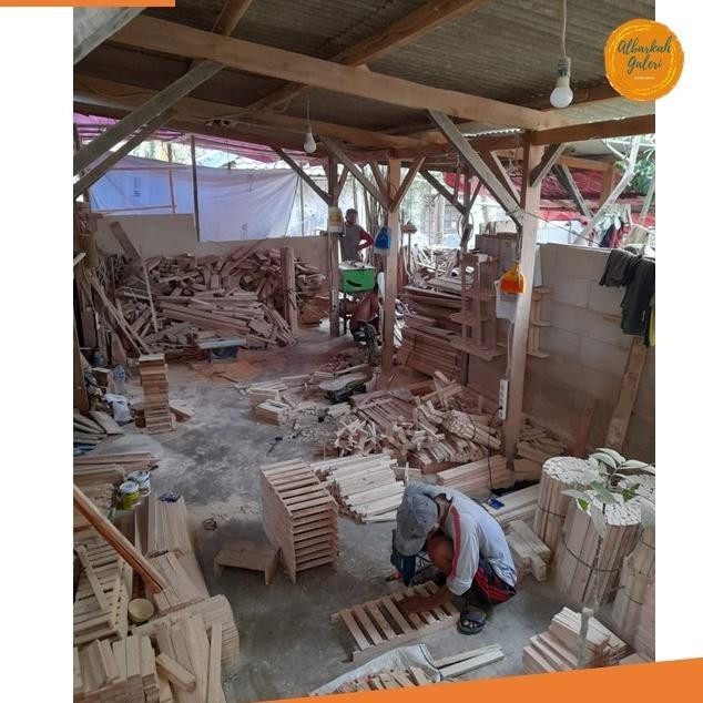 Bangku Kursi Tangga Kayu 2 Step Anak Dewasa Jatibelanda