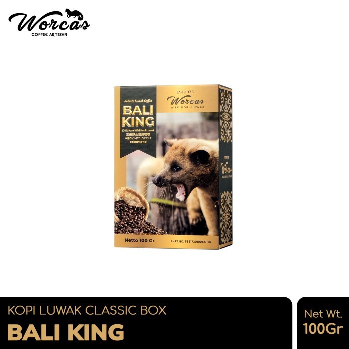 

Worcas Kopi Luwak Liar Bali King 100Gr Bubuk - Classic Box