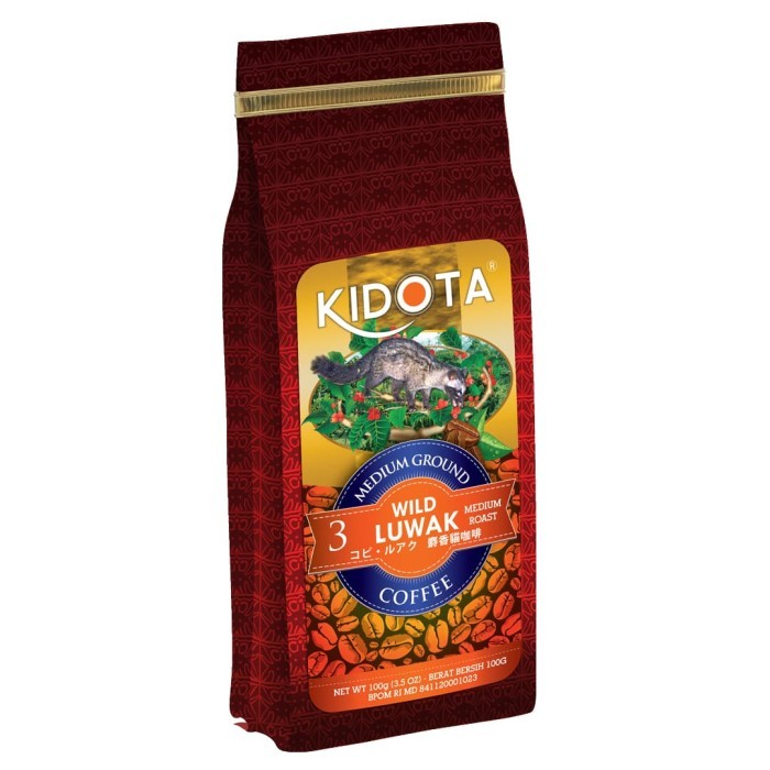 

Kopi Kidota Wild Luwak (Luwak Asli) Bubuk Kasar (Medium) 100G