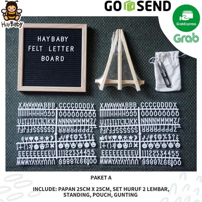 

TERBARU - FELT LETTER BOARD Set Lengkap/papan Nama Bayi. READY STOCK