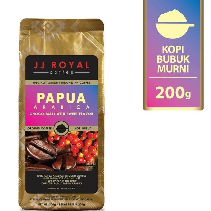 

Bundling 2 Jj Royal Coffee Papua Arabica Bag 200Gr + 1 Jj Royal Coffee Toraja Arabica Bag 200Gr