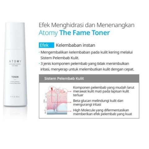 ATOMY The Fame Toner 150ml Skincare Atomy| Skincare Menghidrasi & Menenangkan