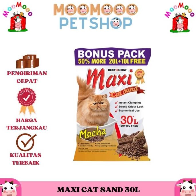 Pasir Maxi Cat Sand 30 LITER - Pasir Kucing Wangi Gumpal / Cat Sand