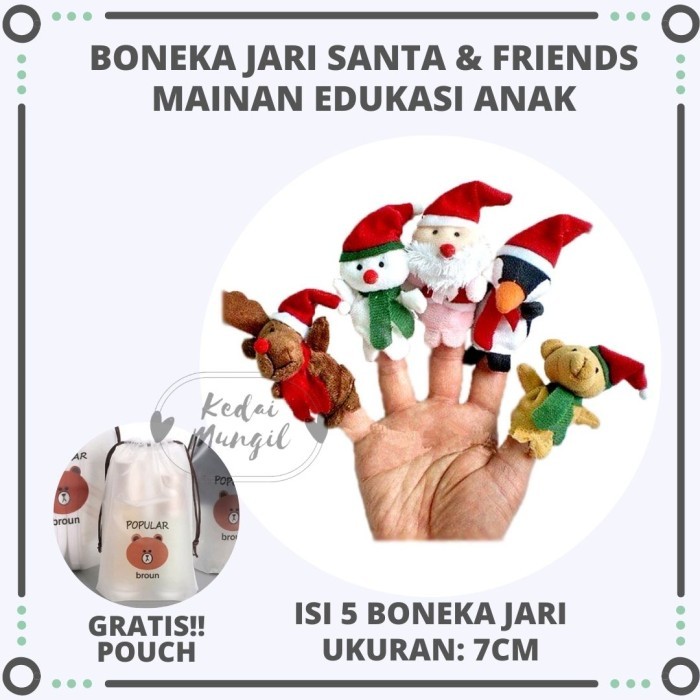 

Natal Boneka Jari Seri Santa Christmas Finger Puppets - Boneka Santa Limited