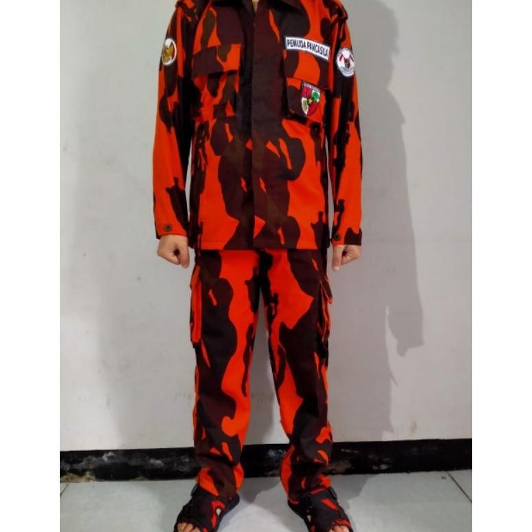 Baju Stelan Kemeja Pancasila Lengan Panjang Setelan Seragam Pdl Pdh Kemeja Koti Pemuda Pancasila