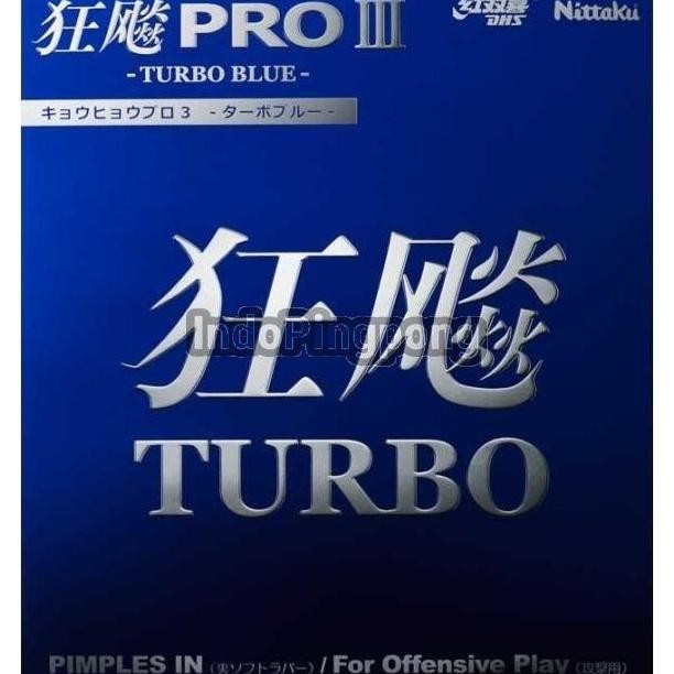 Nittaku Hurricane Pro Iii Turbo Blue ~ Rubber Karet Nh3 3
