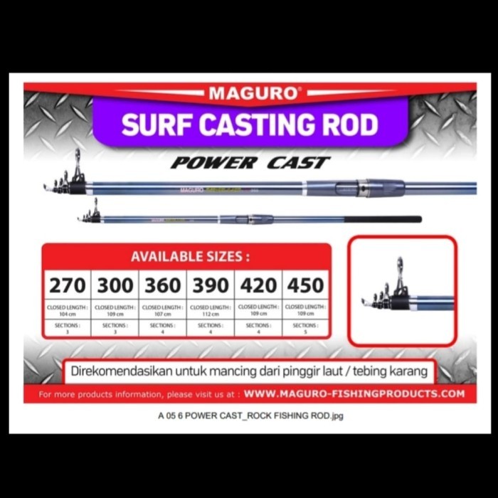 Cuci Gudang Joran Maguro Surf Casting 300 Joran Pasiran