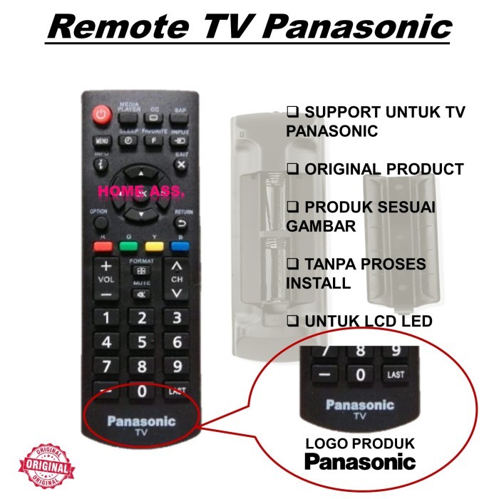 remote panasonic tv viera ori remot original