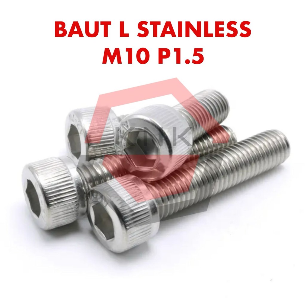 BAUT L M10x100 P1.5 STAINLESS STEEL