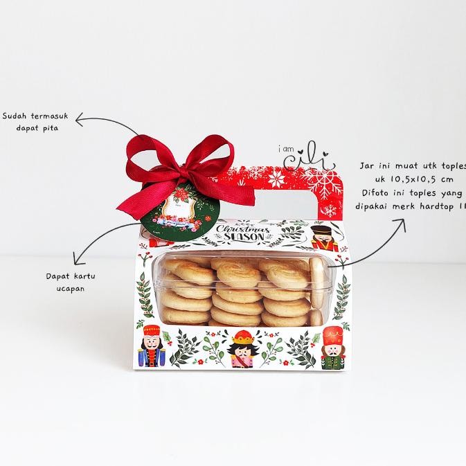 

(Box Grace Natal) Kotak Kue Kering Toples Kotak (Isi 10)