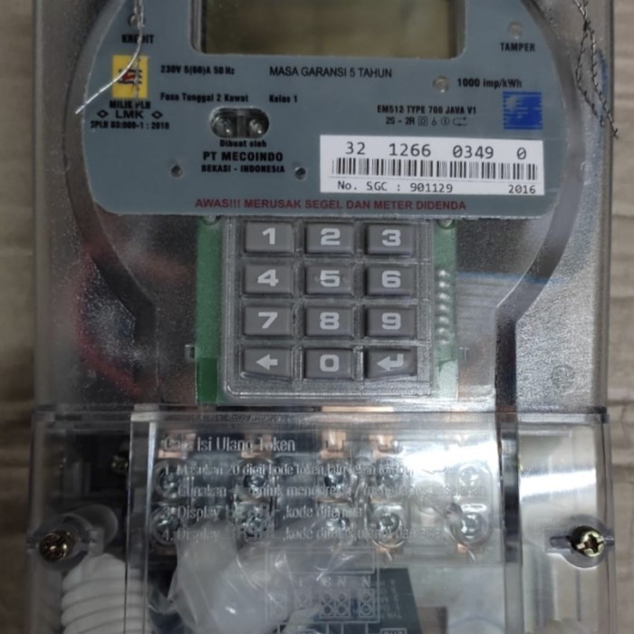 Kwh Meter Itron 5(60)A Token/Prabayar