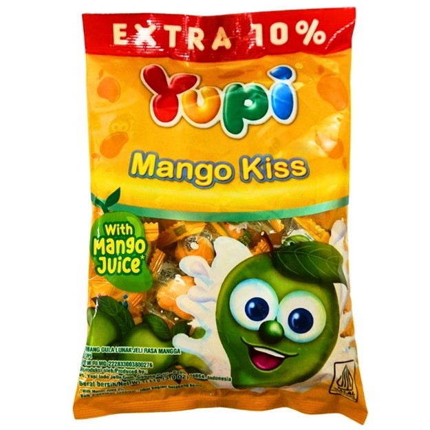 

S20645 YUPI MANGO KISS PERMEN JELLY 111GR BUNGKUS MAJU BERSAMA (20250211)