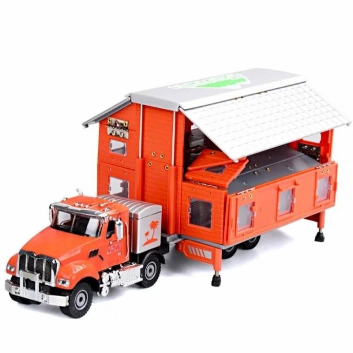 Diecast Truck KDW Double Deck Transformation Truck Miniatur