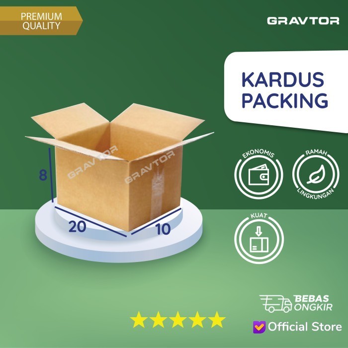 

Box Dus Kardus Packing Polos 20x10x8