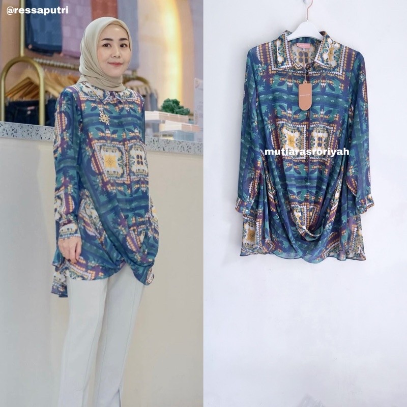 READY STOCK Riamiranda Gretha Top S M L XL Ria Miranda Sale Twist Blouse Tunic Atasan Baju Ceruti