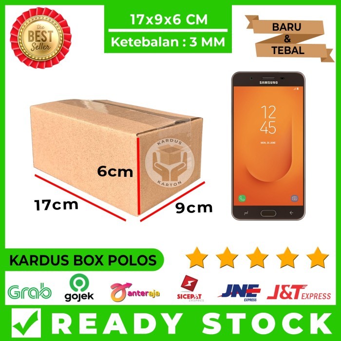 

Kardus Polos / Karton Box Packing 17x9x6 Cm Single Wall, Tebal