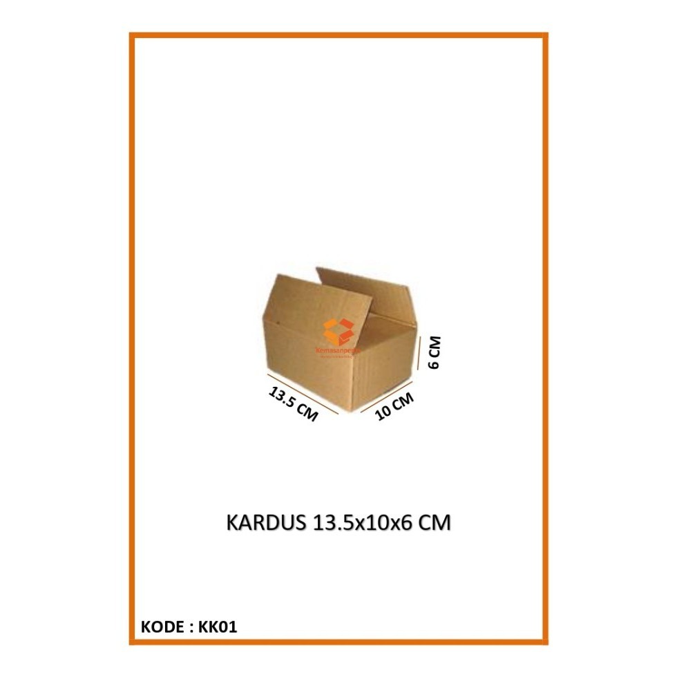 

Kardus 13.5x10x6 Cm Polos / Dus Dos Box Karton Kotak Kemasan Packing