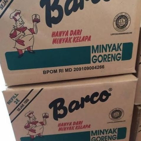 

minyak goreng barco refill 2 liter dus isi 6