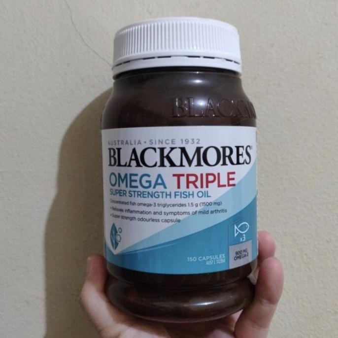 blackmores omega 3 triple super strength fish oil minyak ikan isi 150