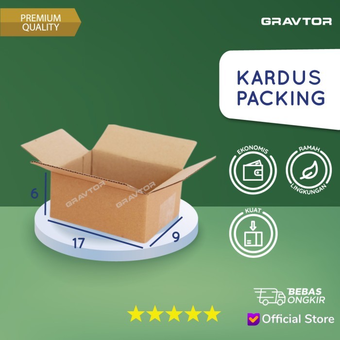 

Kardus 17x9x6 - Box Dus Kardus Packing Kecil Polos Murah Baru