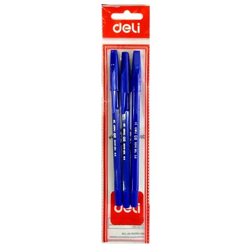 

S11379 PULPEN DELI 100142099 3PCS Q8 BL BALL POINT INK MINI TIP 0.5MM BLUE MAJU BERSAMA (20250913)