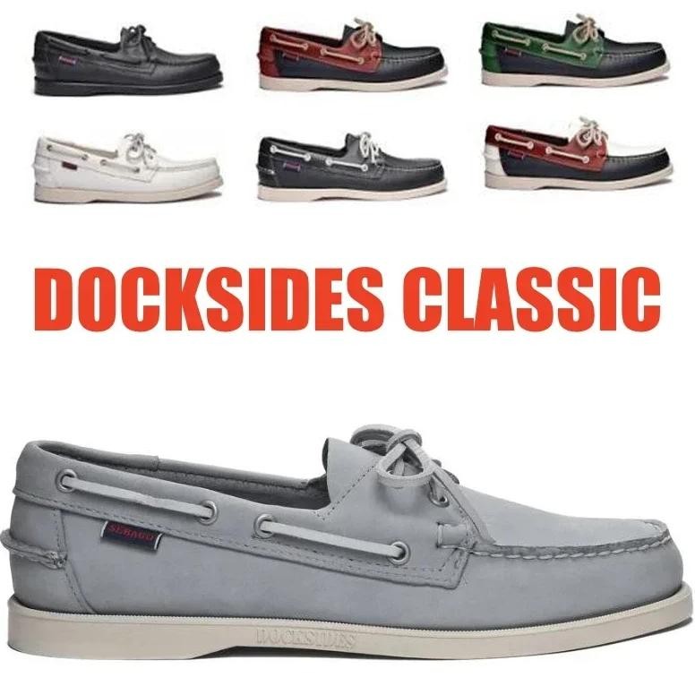 sebago handmade genuine leather docksides classic boat shoes xx04