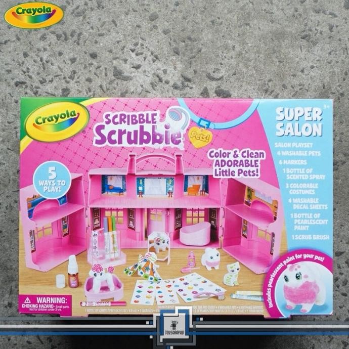 

Crayola Scribble Scrubbie Super Salon Playset Washable Glitter Pearlescent