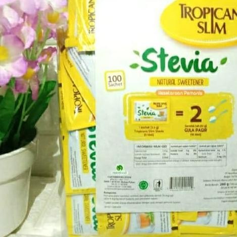 

Gula Slim Stevia Isi 100 Pcs