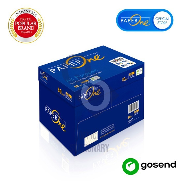 

kertas hvs paper one a3 80 grm - 1 dus khusus gojek / gosend murah