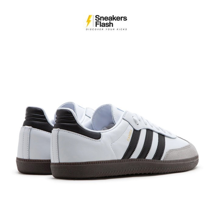 ADIDAS Samba Og White Black Gum Sepatu Sneakers Unisex - B75806 - Size 44