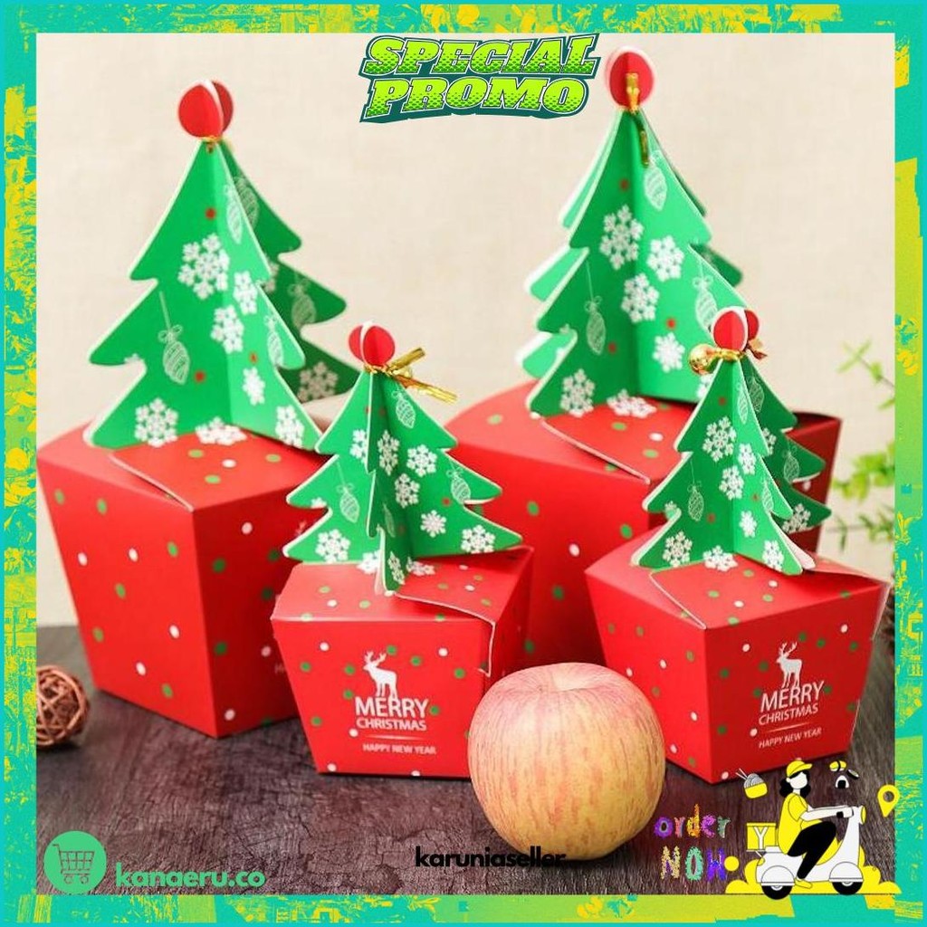 

Box Hampers Christmas / Box Hampers Natal Isi 5Pcs Kilat