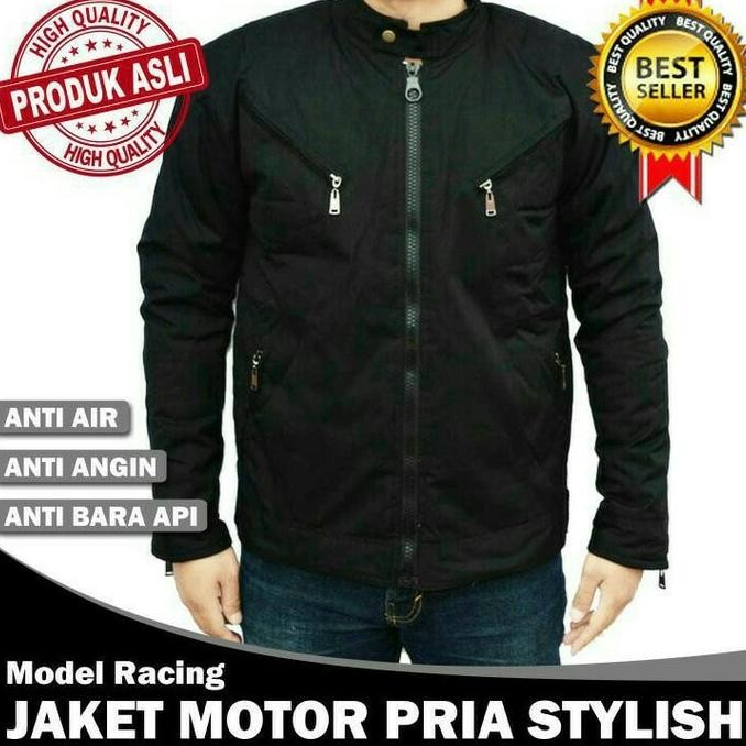 JAKET MOTOR PRIA STYLISH ANTI AIR/ANGIN/BARA API MODEL RACING PREMIUM