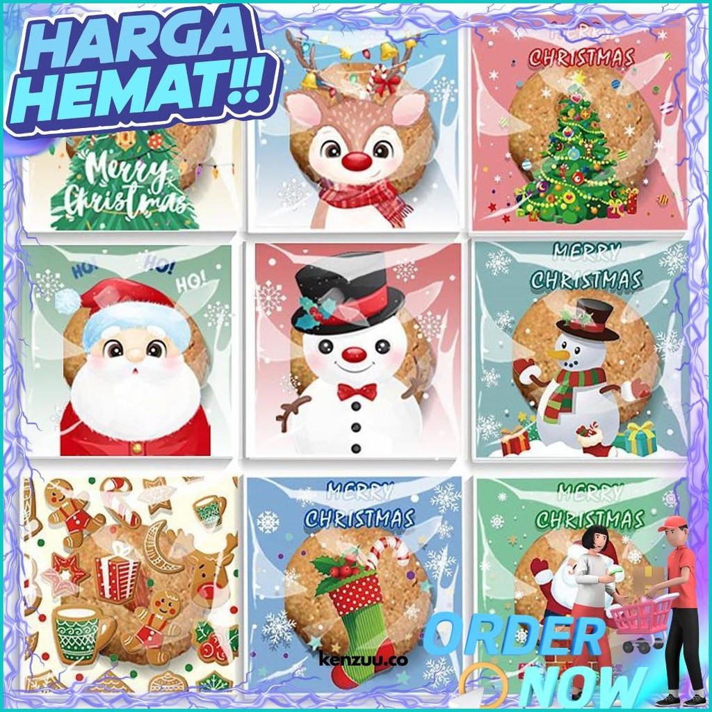 

Plastik Cookies Natal 2024 / Kemasan Kue 100Pcs Natal Lucu Murah