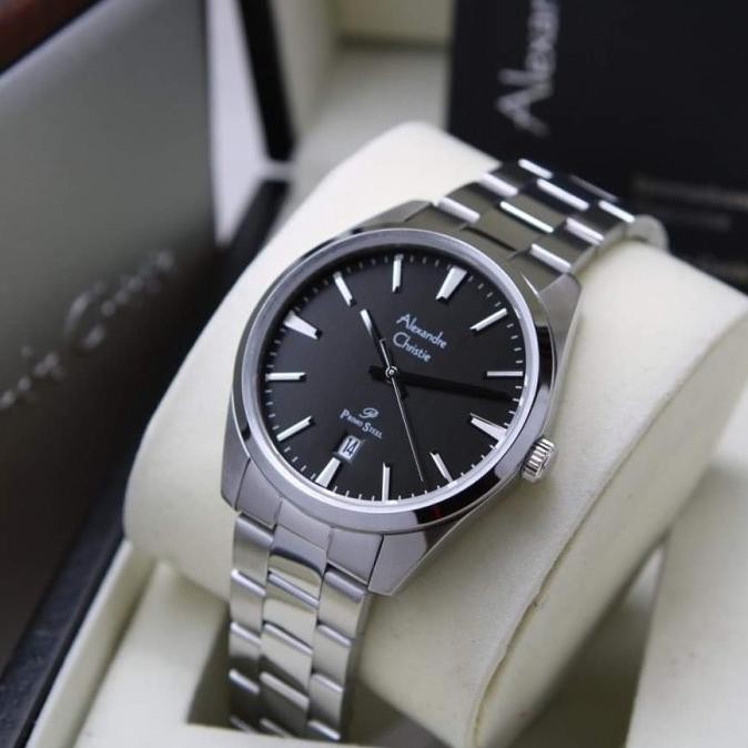 Jam Tangan Pria Alexandre Christie AC 1035 AC1035 Silver Black