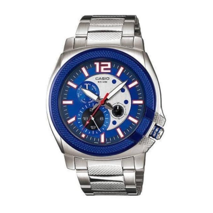 CASIO MTP-1316D-2AVDF MTP1316D-2AVDF SILVER BIRU PRIA