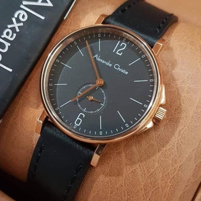 ALEXANDRE CHRISTIE AC8458 AC 8458 LEATHER Jam Tangan Wanita Original Garansi Resmi 1Tahun