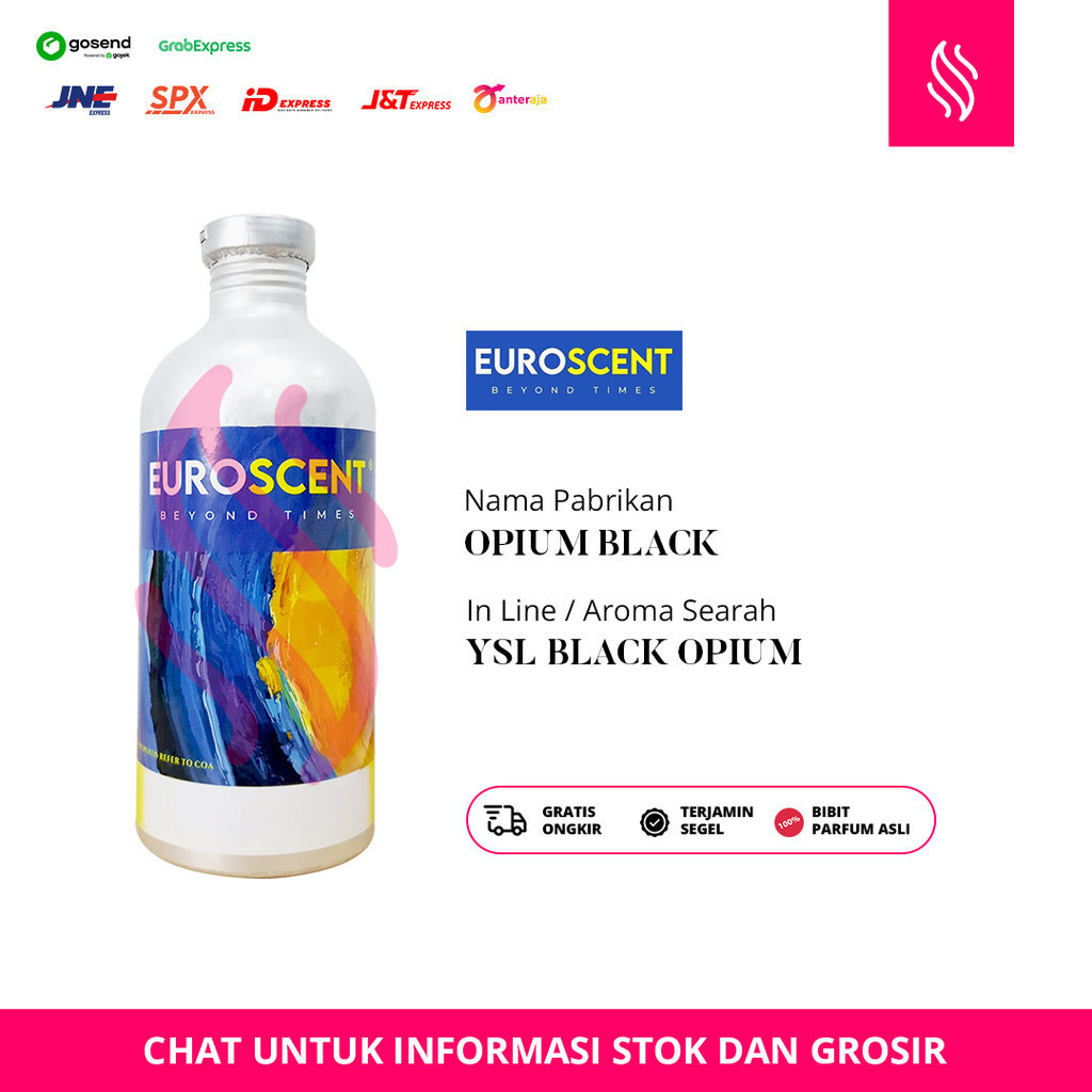 JUAL BIBIT PARFUM ASLI - EUROSCENT ASLI - OPIUM BLACK - SEGEL - 500 gr