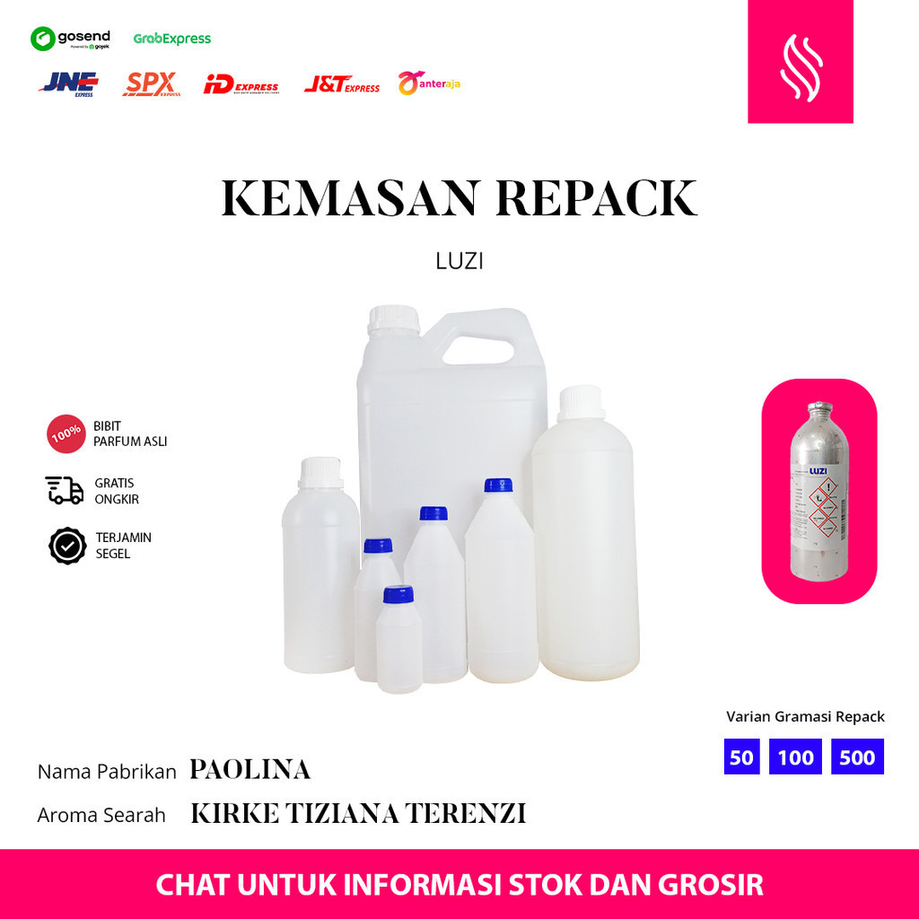 JUAL BIBIT PARFUM ASLI - LUZI - PAOLINA - REPACK