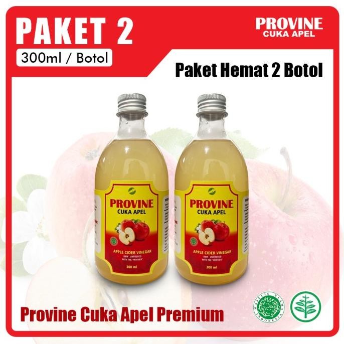 

PAKET 2 BOTOL PROVINE CUKA APEL MURNI ORIGINAL 300ML