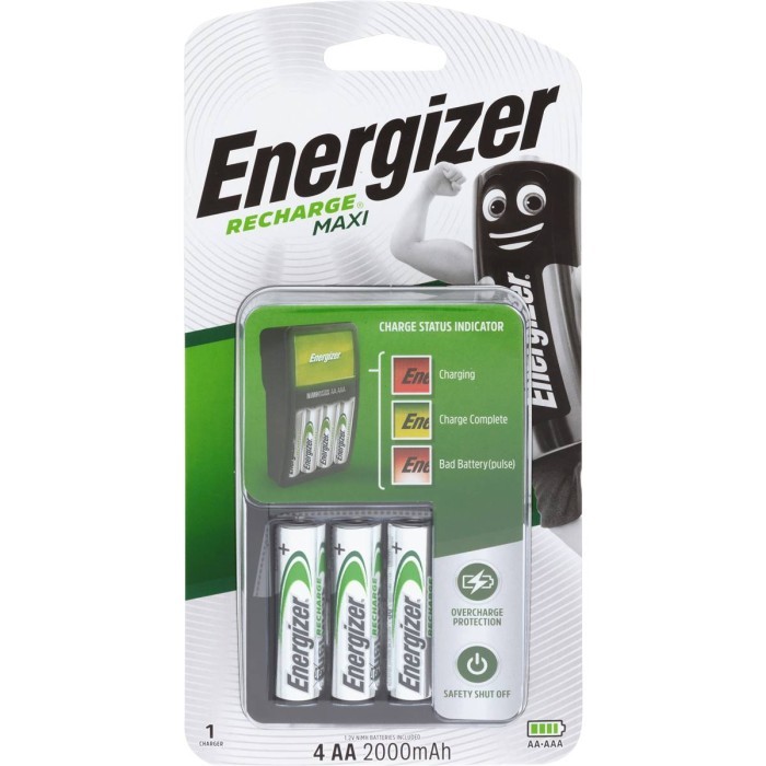 Charger Energizer Maxi AA / AAA + 4 Baterai AA 2000 mAh Energizer Maxi