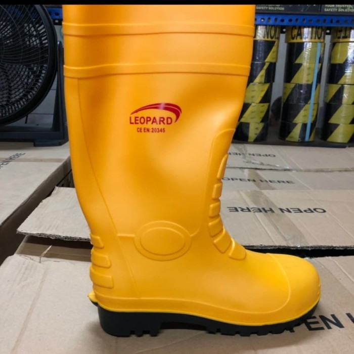 TERMURAH - LEOPARD SEPATU BOOT KUNING SAFETY BOOT
