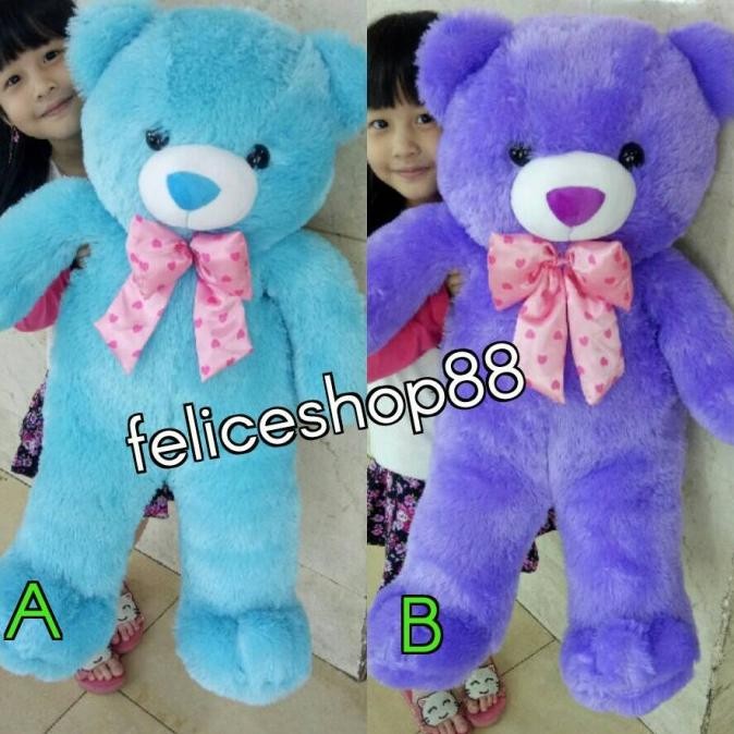 boneka beruang teddy bear hijau biru ungu besar
