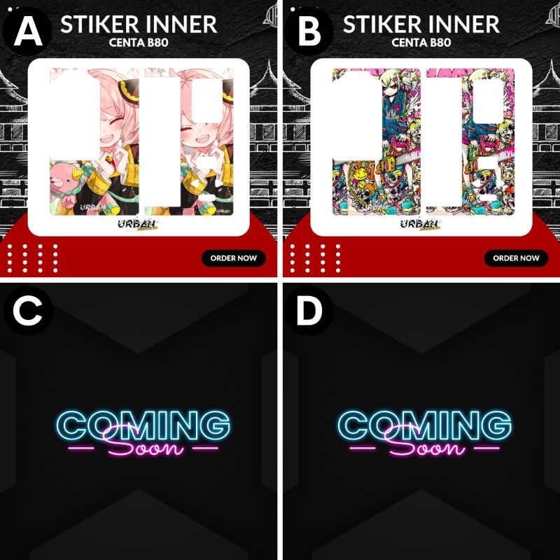 

Wrap* Stiker B80 Anime Collection 13 Wrap Skin Stiker Garksin CUSTOM Gratis (2pcs)