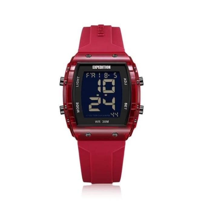 JAM TANGAN WANITA EXPEDITION E6827 E 6827 DIGITAL ORIGINAL-Purple