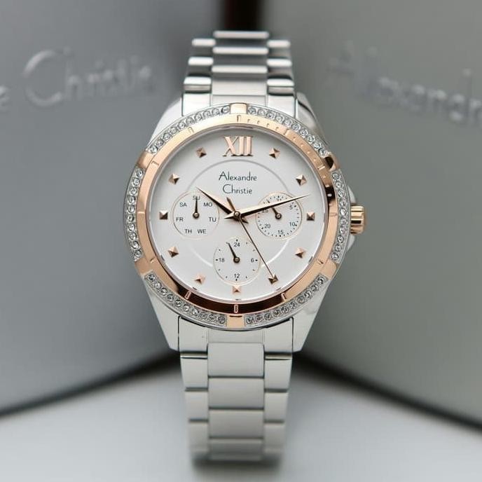ALEXANDRE CHRISTIE AC2644 AC 2644 Silver Rosegold JAM WANITA